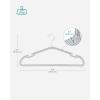 imageSONGMICS Clothes Hangers 50 Pack HeavyDuty Plastic Hangers Coat Hangers with Wide Shoulder Notches Pant Bar 360 Swivel Hook SpaceSaving 164 Inches for Closet Ink Black UCRP060B01Gray