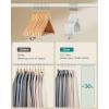 imageSONGMICS Clothes Hangers Pack of 50 Plastic Coat Hangers SpaceSaving Light Gray and Dark Gray UCRF50GCloud White