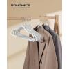 imageSONGMICS Clothes Hangers Pack of 50 Plastic Coat Hangers SpaceSaving Light Gray and Dark Gray UCRF50GCloud White