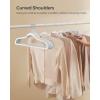 imageSONGMICS Clothes Hangers Pack of 50 Plastic Coat Hangers SpaceSaving Light Gray and Dark Gray UCRF50GCloud White