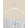 imageSONGMICS Clothes Hangers Pack of 50 Plastic Coat Hangers SpaceSaving Light Gray and Dark Gray UCRF50GCloud White