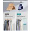 imageSONGMICS Clothes Hangers Pack of 50 Plastic Coat Hangers SpaceSaving Light Gray and Dark Gray UCRF50GLight Blue Ash