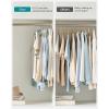 imageSONGMICS Clothes Hangers Pack of 50 Plastic Coat Hangers SpaceSaving Light Gray and Dark Gray UCRF50GLight Gray  Dark Gray