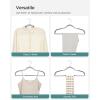 imageSONGMICS Clothes Hangers Pack of 50 Plastic Coat Hangers SpaceSaving Light Gray and Dark Gray UCRF50GLight Gray  Dark Gray