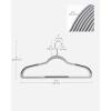 imageSONGMICS Clothes Hangers Pack of 50 Plastic Coat Hangers SpaceSaving Light Gray and Dark Gray UCRF50GLight Gray  Dark Gray