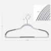 imageSONGMICS Clothes Hangers Pack of 50 Plastic Coat Hangers SpaceSaving Light Gray and Dark Gray UCRF50GLight Gray  Dark Gray