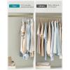 imageSONGMICS Clothes Hangers Pack of 50 Plastic Coat Hangers SpaceSaving Light Gray and Dark Gray UCRF50GWhite  Dark Gray
