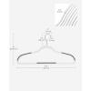 imageSONGMICS Clothes Hangers Pack of 50 Plastic Coat Hangers SpaceSaving Light Gray and Dark Gray UCRF50GWhite  Dark Gray