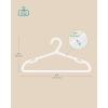 imageSONGMICS Clothes Hangers Pack of 50 Plastic Hangers with Wide Shoulder Notches SpaceSaving Coat Hangers 164 Inches Wide for Closet Cloud White UCRP010W01Cloud White