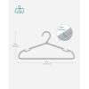 imageSONGMICS Clothes Hangers Pack of 50 Plastic Hangers with Wide Shoulder Notches SpaceSaving Coat Hangers 164 Inches Wide for Closet Cloud White UCRP010W01Gray