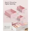 imageSONGMICS Drawer Organizer Dresser Drawer Organizers Set of 12 Foldable Fabric Storage Bins for Socks Underwear Bras Ties Scarves Dove Gray URDZ006G02Jelly Pink