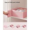imageSONGMICS Drawer Organizer Dresser Drawer Organizers Set of 12 Foldable Fabric Storage Bins for Socks Underwear Bras Ties Scarves Dove Gray URDZ006G02Jelly Pink