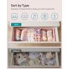 imageSONGMICS Drawer Organizer Dresser Drawer Organizers Set of 12 Foldable Fabric Storage Bins for Socks Underwear Bras Ties Scarves Dove Gray URDZ006G02Jelly Pink