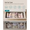 imageSONGMICS Drawer Organizer Dresser Drawer Organizers Set of 12 Foldable Fabric Storage Bins for Socks Underwear Bras Ties Scarves Dove Gray URDZ006G02Slate Gray