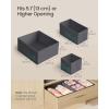 imageSONGMICS Drawer Organizer Dresser Drawer Organizers Set of 12 Foldable Fabric Storage Bins for Socks Underwear Bras Ties Scarves Dove Gray URDZ006G02Slate Gray