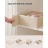 imageSONGMICS Drawer Organizer Dresser Drawer Organizers Set of 12 Foldable Fabric Storage Bins for Socks Underwear Bras Ties Scarves Dove Gray URDZ006G02Summer Sand