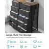 imageSONGMICS Dresser for Bedroom Fabric Dresser with 8 Drawers Storage Organizer Unit with Fabric Drawers Chest of Drawers Steel Frame for Living Room Entryway Rustic Brown and Black ULTS228B01Rustic Brown  Black