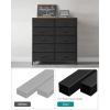 imageSONGMICS Dresser for Bedroom Fabric Dresser with 8 Drawers Storage Organizer Unit with Fabric Drawers Chest of Drawers Steel Frame for Living Room Entryway Rustic Brown and Black ULTS228B01Rustic Brown  Black