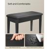 imageSONGMICS Duet Piano Bench with Padded Cushion and Storage Compartment Piano Chair Seat 134 x 291 x 197 Inches Ink Black ULPB75BKInk Black