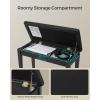 imageSONGMICS Duet Piano Bench with Padded Cushion and Storage Compartment Piano Chair Seat 134 x 291 x 197 Inches Ink Black ULPB75BKInk Black