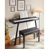 imageSONGMICS Duet Piano Bench with Padded Cushion and Storage Compartment Piano Chair Seat 134 x 291 x 197 Inches Ink Black ULPB75BKInk Black