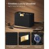 imageSONGMICS HOME RONNE Collection  3Tier Watch Box Stackable 8Slot Watch Case Woven Embossed PU Leather Floating Effect Gift Idea Ink Black Surface Ink Black Lining UJWB021B01Ink Black  Ink Black