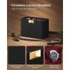 imageSONGMICS HOME RONNE Collection  3Tier Watch Box Stackable 8Slot Watch Case Woven Embossed PU Leather Floating Effect Gift Idea Ink Black Surface Ink Black Lining UJWB021B01Ink Black  Wine Red