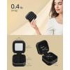 imageSONGMICS HOME Travel Jewelry Case Travel Jewelry Box Organizer with Mirror 41 x 8 x 24 Inches Stitching Portable Gift Idea Ink Black UJBC180B01Ink Black