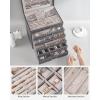 imageSONGMICS Jewelry Box Lockable Jewelry Storage Organizer Jewelry Case with Glass Window for Rings Earrings Studs Bracelets Necklaces White UJBC158W01Gray