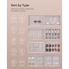 imageSONGMICS Jewelry Box Lockable Jewelry Storage Organizer Jewelry Case with Glass Window for Rings Earrings Studs Bracelets Necklaces White UJBC158W01White