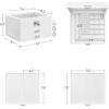 imageSONGMICS Jewelry Box Lockable Jewelry Storage Organizer Jewelry Case with Glass Window for Rings Earrings Studs Bracelets Necklaces White UJBC158W01White