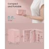 imageSONGMICS Jewelry Box Travel Jewelry Case 2Layer Jewelry Holder Organizer Portable Versatile Earring Storage for Small Accessories Jelly Pink UJBC185R02Jelly Pink