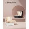 imageSONGMICS Jewelry Box Travel Jewelry Case 2Layer Jewelry Holder Organizer Portable Versatile Earring Storage for Small Accessories Jelly Pink UJBC185R02Cloud White