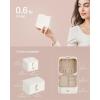 imageSONGMICS Jewelry Box Travel Jewelry Case 2Layer Jewelry Holder Organizer Portable Versatile Earring Storage for Small Accessories Jelly Pink UJBC185R02Cloud White