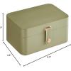 imageSONGMICS Jewelry Organizer Box Travel Jewelry Case 2Layer Travel Case for Earrings Necklaces Bracelets  Portable Jewelry Storage with Large Capacity Gift Idea Cloud White UJBC166W01Laurel Green