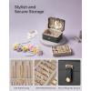 imageSONGMICS Jewelry Organizer Box Travel Jewelry Case 2Layer Travel Case for Earrings Necklaces Bracelets  Portable Jewelry Storage with Large Capacity Gift Idea Cloud White UJBC166W01Slate Gray