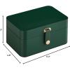 imageSONGMICS Jewelry Organizer Box Travel Jewelry Case 2Layer Travel Case for Earrings Necklaces Bracelets  Portable Jewelry Storage with Large Capacity Gift Idea Cloud White UJBC166W01Forest Green