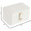 imageSONGMICS Jewelry Organizer Box Travel Jewelry Case 2Layer Travel Case for Earrings Necklaces Bracelets  Portable Jewelry Storage with Large Capacity Gift Idea Cloud White UJBC166W01Cloud White