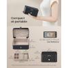 imageSONGMICS Jewelry Organizer Box Travel Jewelry Case 2Layer Travel Case for Earrings Necklaces Bracelets  Portable Jewelry Storage with Large Capacity Gift Idea Cloud White UJBC166W01Ink Black