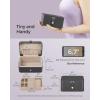 imageSONGMICS Jewelry Organizer Box Travel Jewelry Case 2Layer Travel Case for Earrings Necklaces Bracelets  Portable Jewelry Storage with Large Capacity Gift Idea Cloud White UJBC166W01Slate Gray