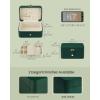 imageSONGMICS Jewelry Organizer Box Travel Jewelry Case 2Layer Travel Case for Earrings Necklaces Bracelets  Portable Jewelry Storage with Large Capacity Gift Idea Cloud White UJBC166W01Retro Green