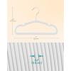 imageSONGMICS Kids Hangers 50 Pack 14 x 8 Inches NonSlip Velvet Baby Hangers for Closet SpaceSaving Wide Shoulder Notches Dove Gray UCRF038G01Cloud White