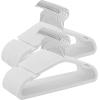 imageSONGMICS Kids Hangers 50 Pack 14 x 8 Inches NonSlip Velvet Baby Hangers for Closet SpaceSaving Wide Shoulder Notches Dove Gray UCRF038G01Cloud White