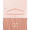 imageSONGMICS Kids Hangers 50 Pack 14 x 8 Inches NonSlip Velvet Baby Hangers for Closet SpaceSaving Wide Shoulder Notches Dove Gray UCRF038G01Coral Pink