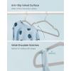 imageSONGMICS Kids Hangers 50 Pack 14 x 8 Inches NonSlip Velvet Baby Hangers for Closet SpaceSaving Wide Shoulder Notches Dove Gray UCRF038G01Dove Gray