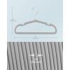 imageSONGMICS Kids Hangers 50 Pack 14 x 8 Inches NonSlip Velvet Baby Hangers for Closet SpaceSaving Wide Shoulder Notches Dove Gray UCRF038G01Dove Gray