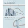 imageSONGMICS Kids Hangers 50 Pack 14 x 8 Inches NonSlip Velvet Baby Hangers for Closet SpaceSaving Wide Shoulder Notches Dove Gray UCRF038G01Dove Gray
