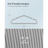 imageSONGMICS Kids Hangers 50 Pack 14 x 8 Inches NonSlip Velvet Baby Hangers for Closet SpaceSaving Wide Shoulder Notches Dove Gray UCRF038G01Dove Gray