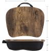 imageSONGMICS Lap Desk Bed Tray Laptop Table with Handle Cushion 126 x 157 x 31 Inches Rustic Brown ULLD109B01