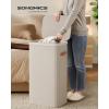imageSONGMICS Laundry Basket 449 Gal Laundry Hamper 2 Compartments Easy Assembly with Lid and Handles Removable Liners 22 x 157 x 295 Inches Ink Black ULCB813B01Cappuccino Beige